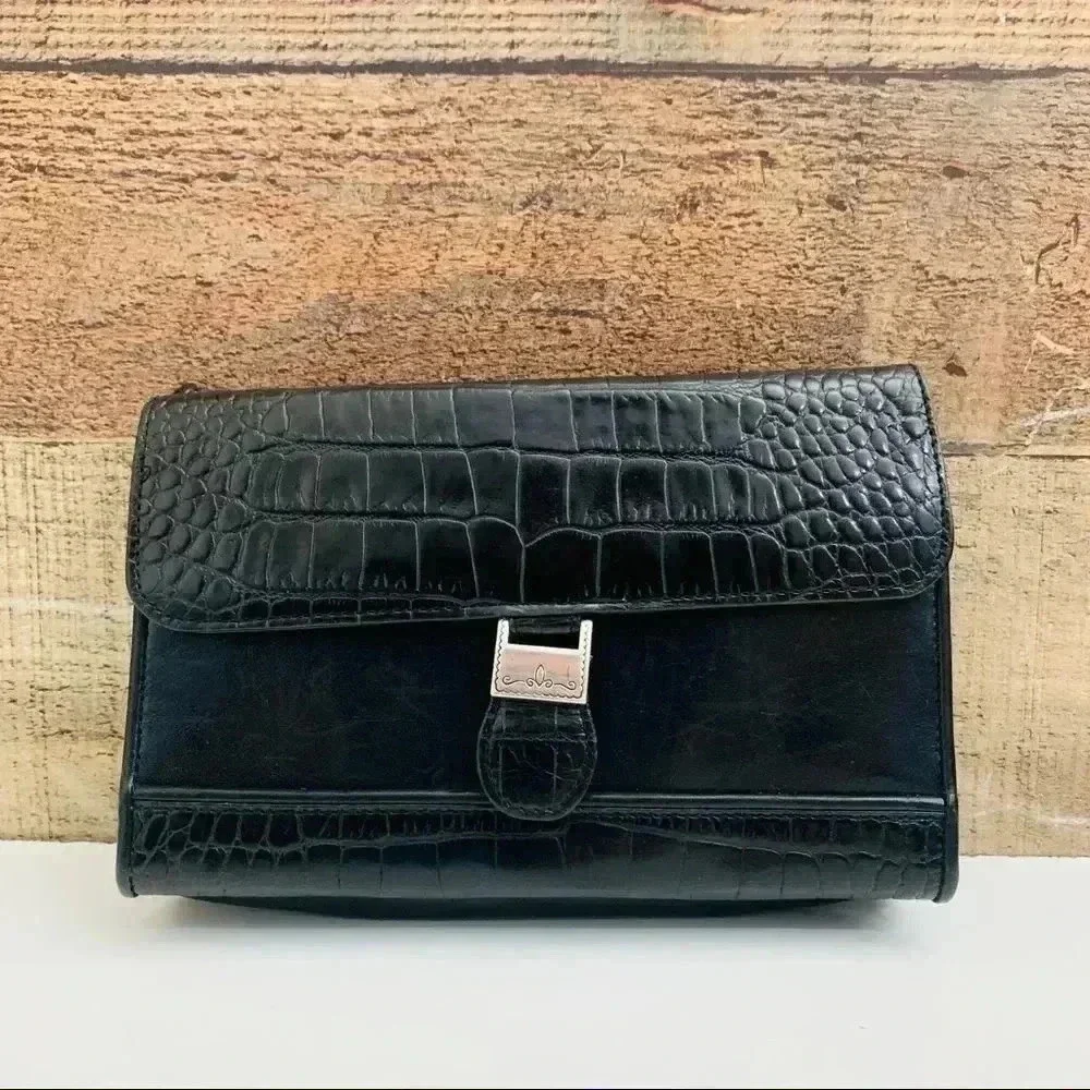 Brighton Leather Croc Organizer/Wallet